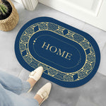 Oval Anti-Slip Floor Mat Set of 2