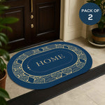 Oval Anti-Slip Floor Mat Set of 2