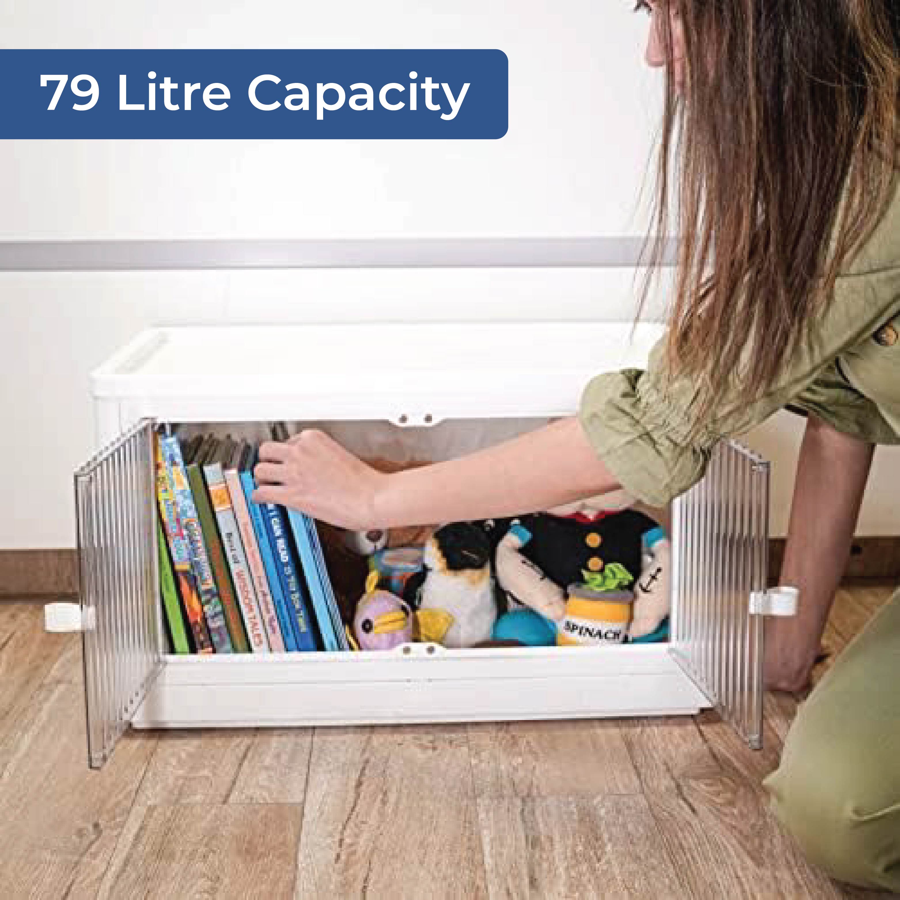 Rollin Stacker / Foldable Storage Box with Wheels (Large)