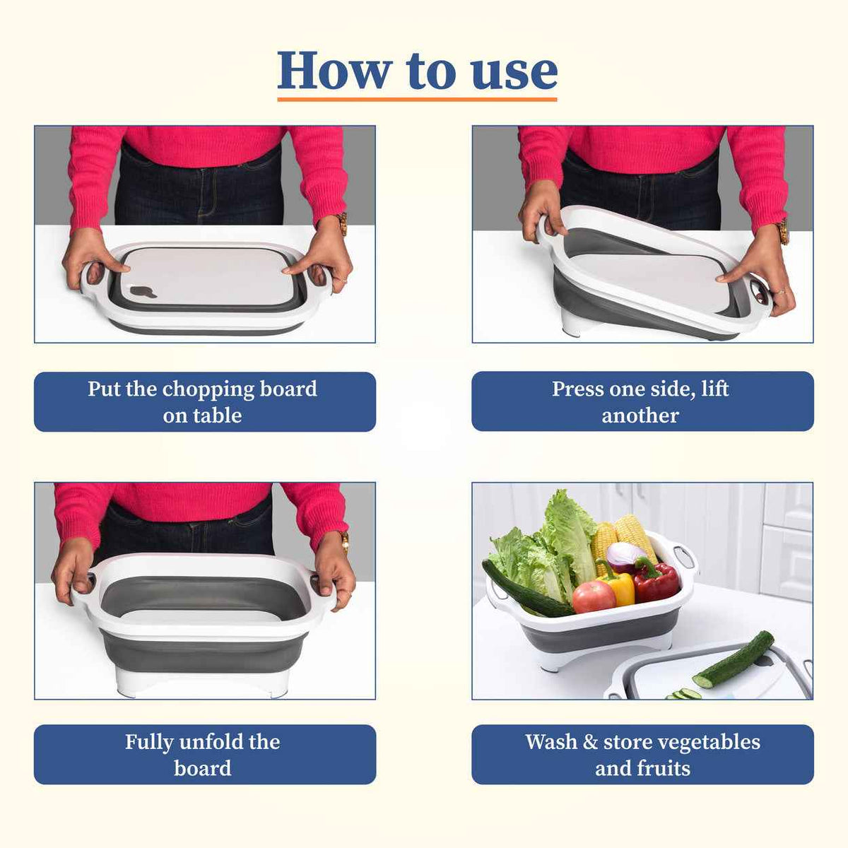 Chop n Store | 3 in 1 Kitchen Chopping Board
