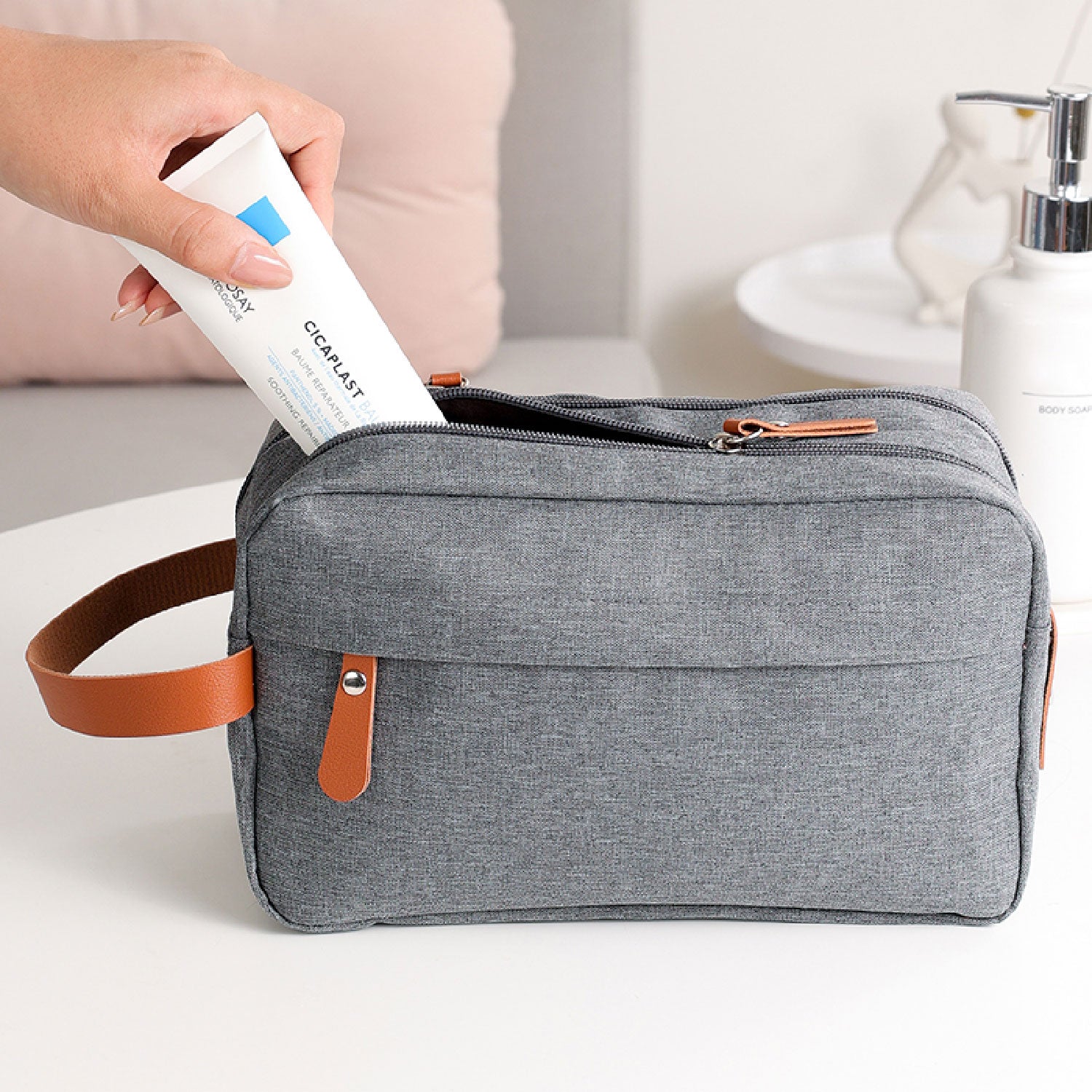 Clean Carry All | Travel Toiletry Organizer Bag, Shaving Pouch