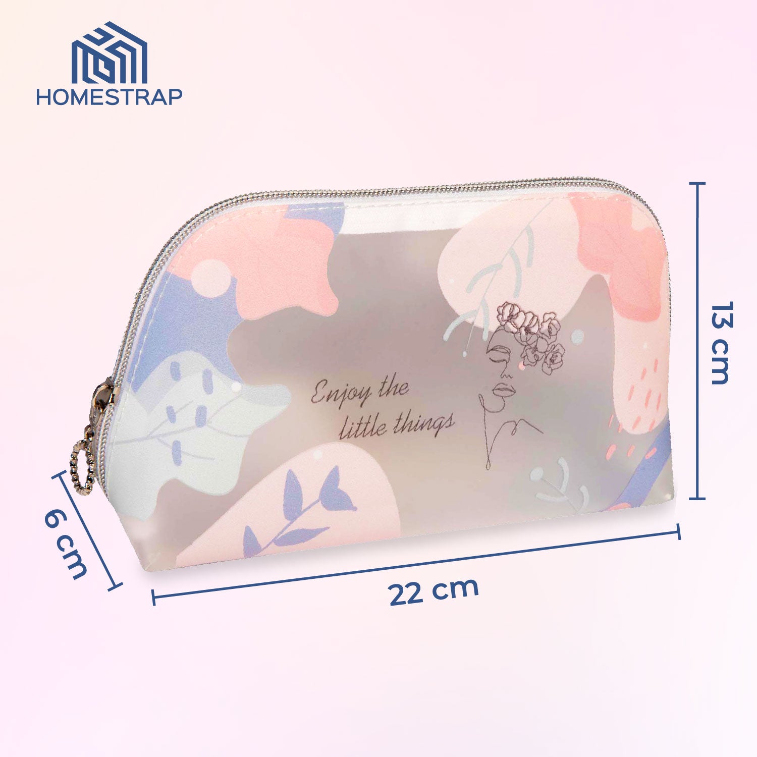 Forest Girl Printed Translucent Cosmetic Pouch