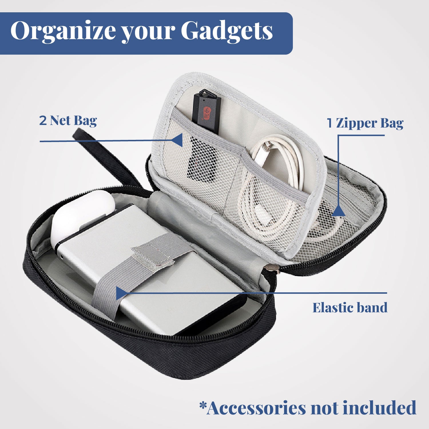 Digital Den | Small Gadget & Accessories Organizer