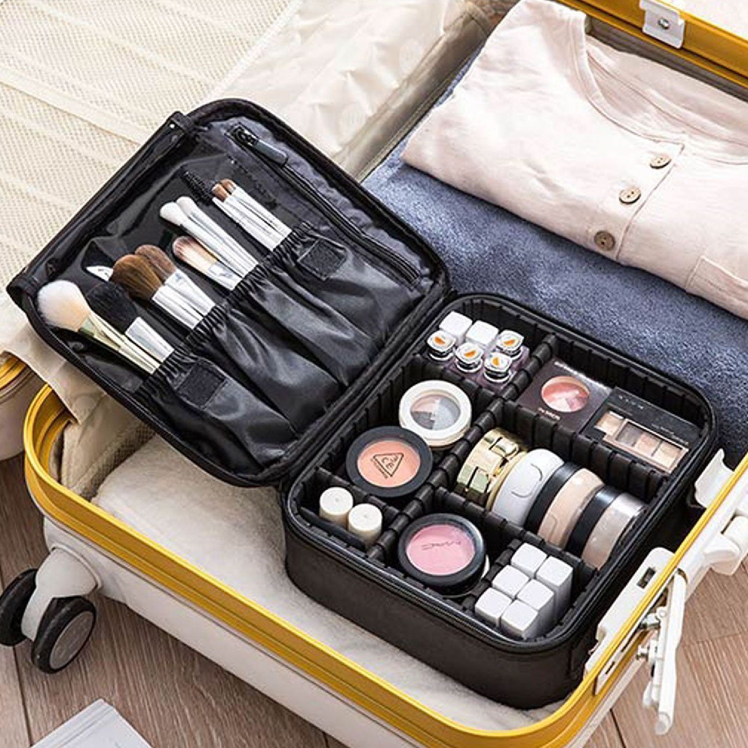 Glam Gear | Professional Portable Vanity Box | Travel Makeup Kit | Small