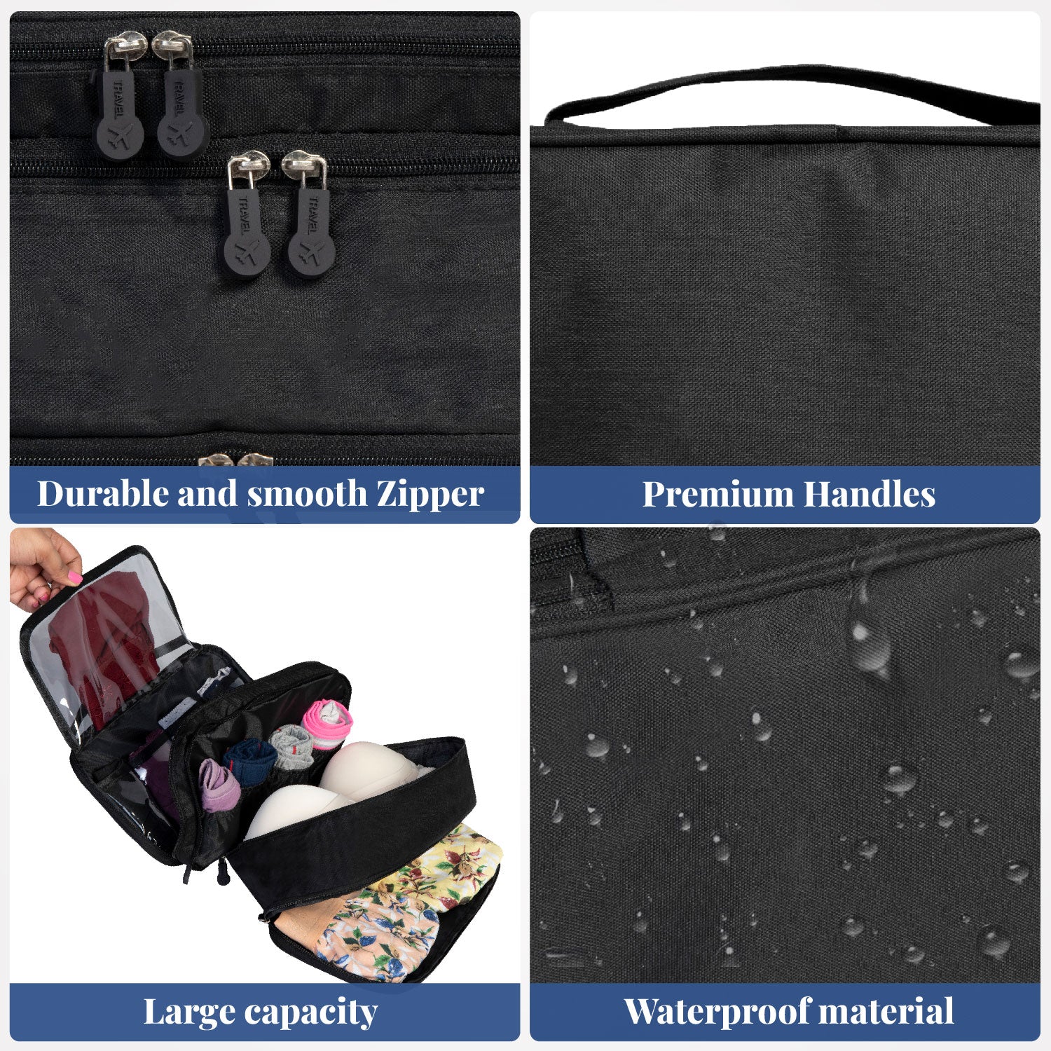 Buy EZCO 6 in 1 Polyester Secret Pouch Travel Bag Packing Cubes Laundry Bag  with Undergarments & Cloth Storage Organizer Travelling Set/Suitcase Bag  (Multi Color - Set of 6) Online at desertcartINDIA