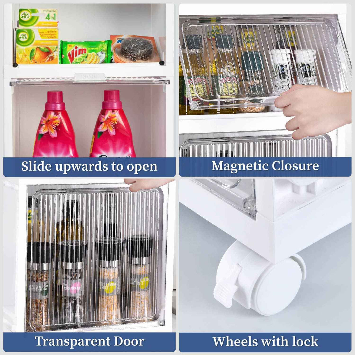 Cuboard Movable Multi Magic Cupboard | Foldable Cupboard with Wheels