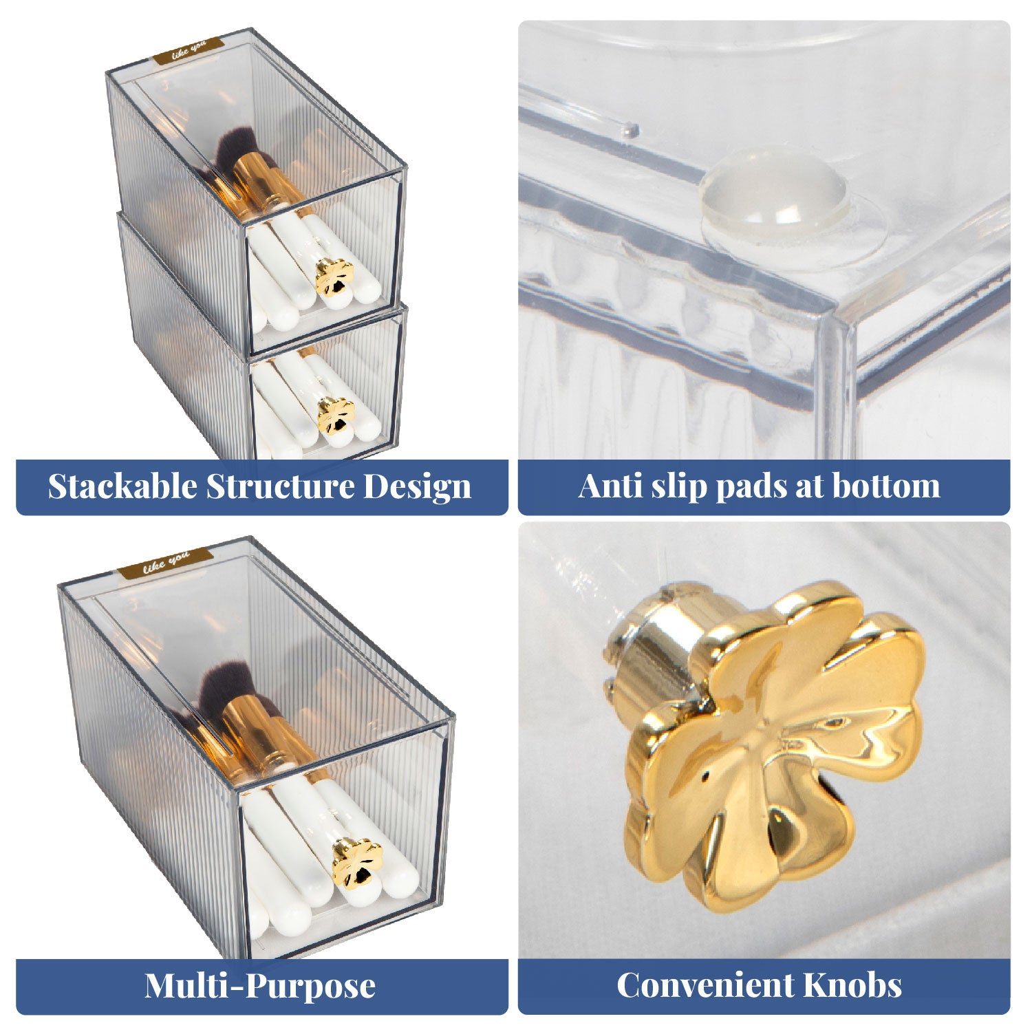 Peek-a-boo bins | Storage Organizer Case Display Boxes