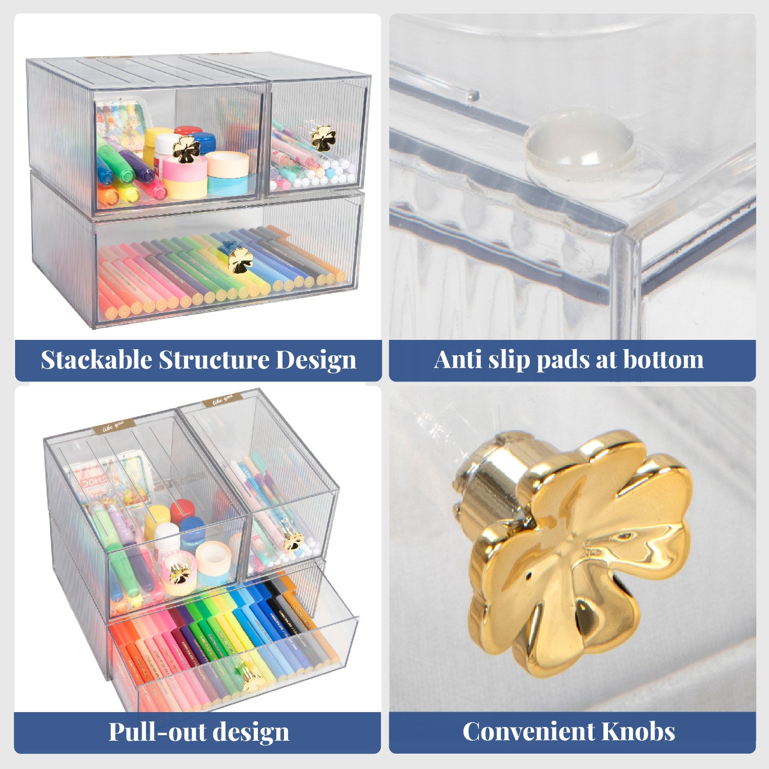 Peek-a-boo bins | Storage Organizer Case Display Boxes