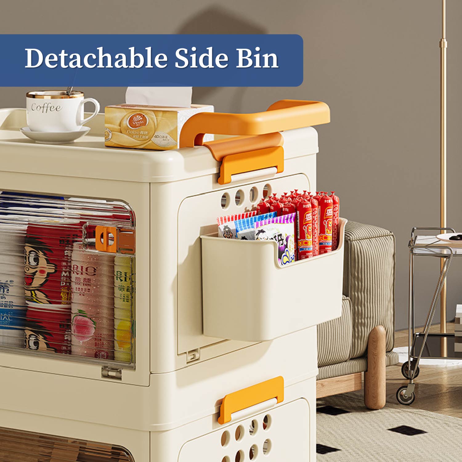 Rolling Utility Multipurpose Cabinet with Wheels