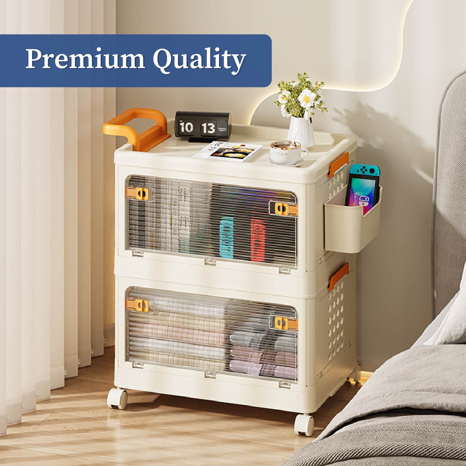 Rolling Utility Multipurpose Cabinet with Wheels