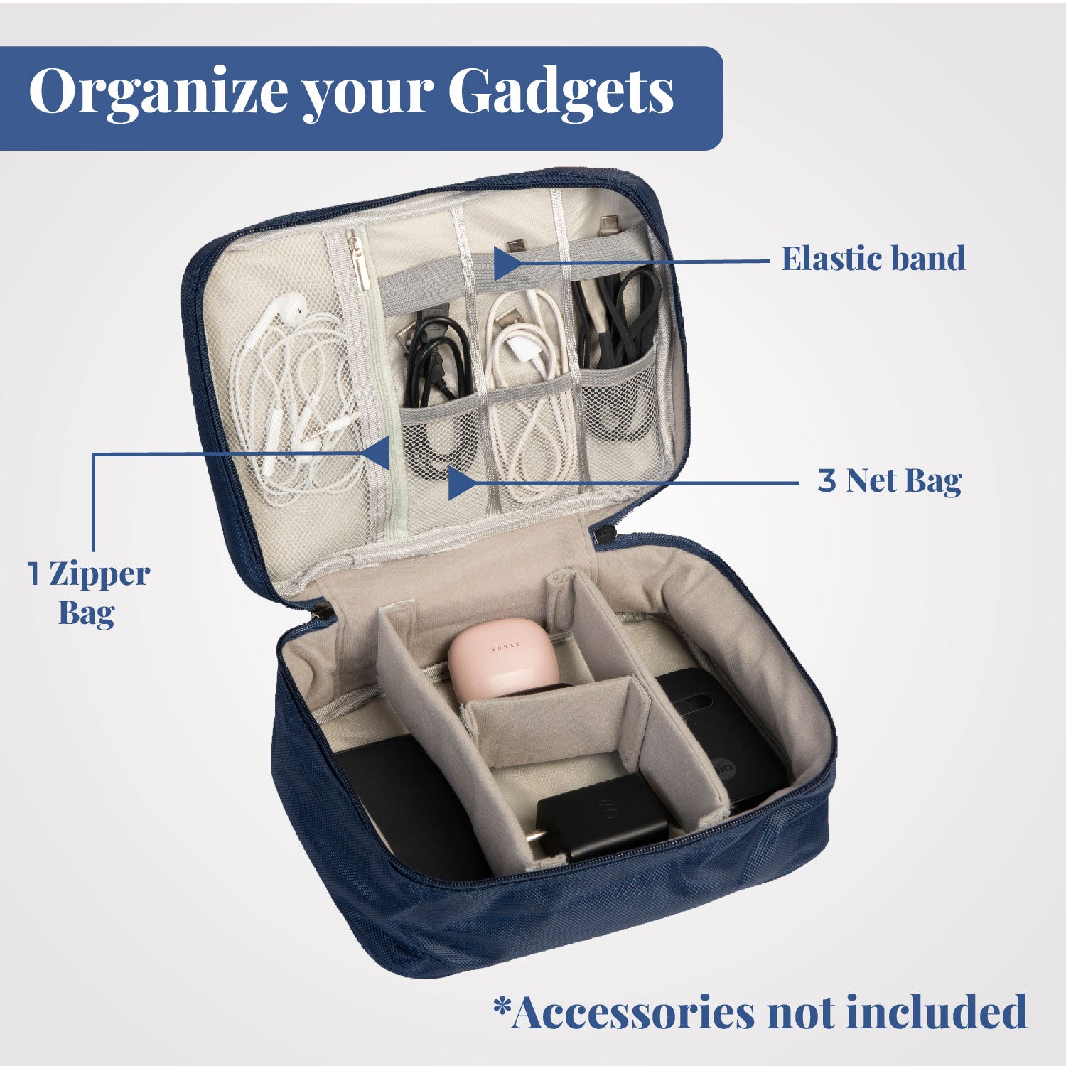 Tech Tote | Large Gadget & Accessories Organizer