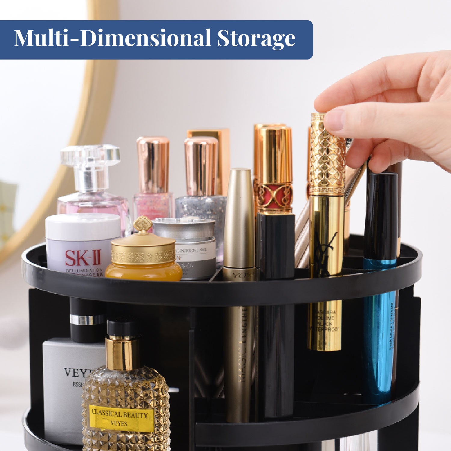 Twist & Take | 360 Rotating Cosmetic Makeup Organizer