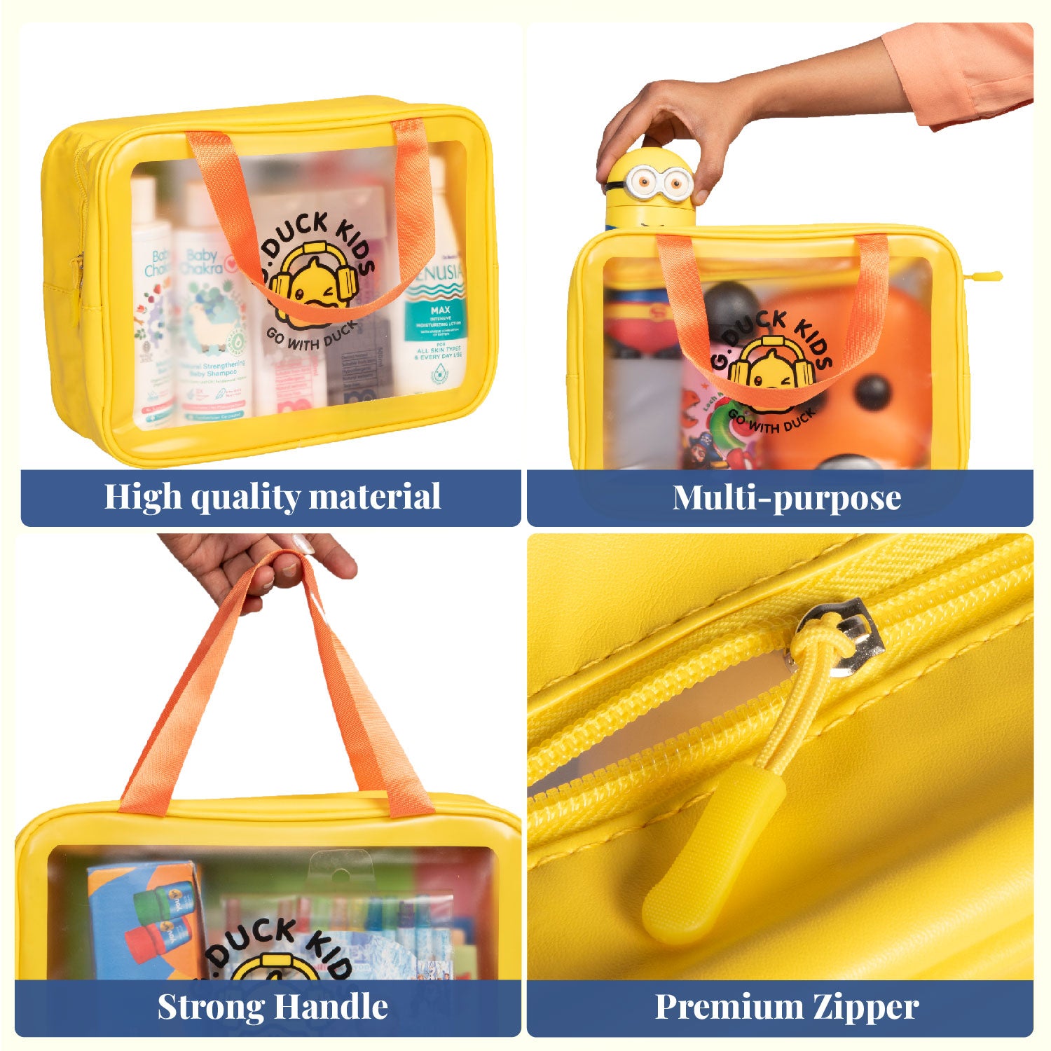 Wash and Go Case | Toiletry Travel Organizer Storage Large Pouch with Handle