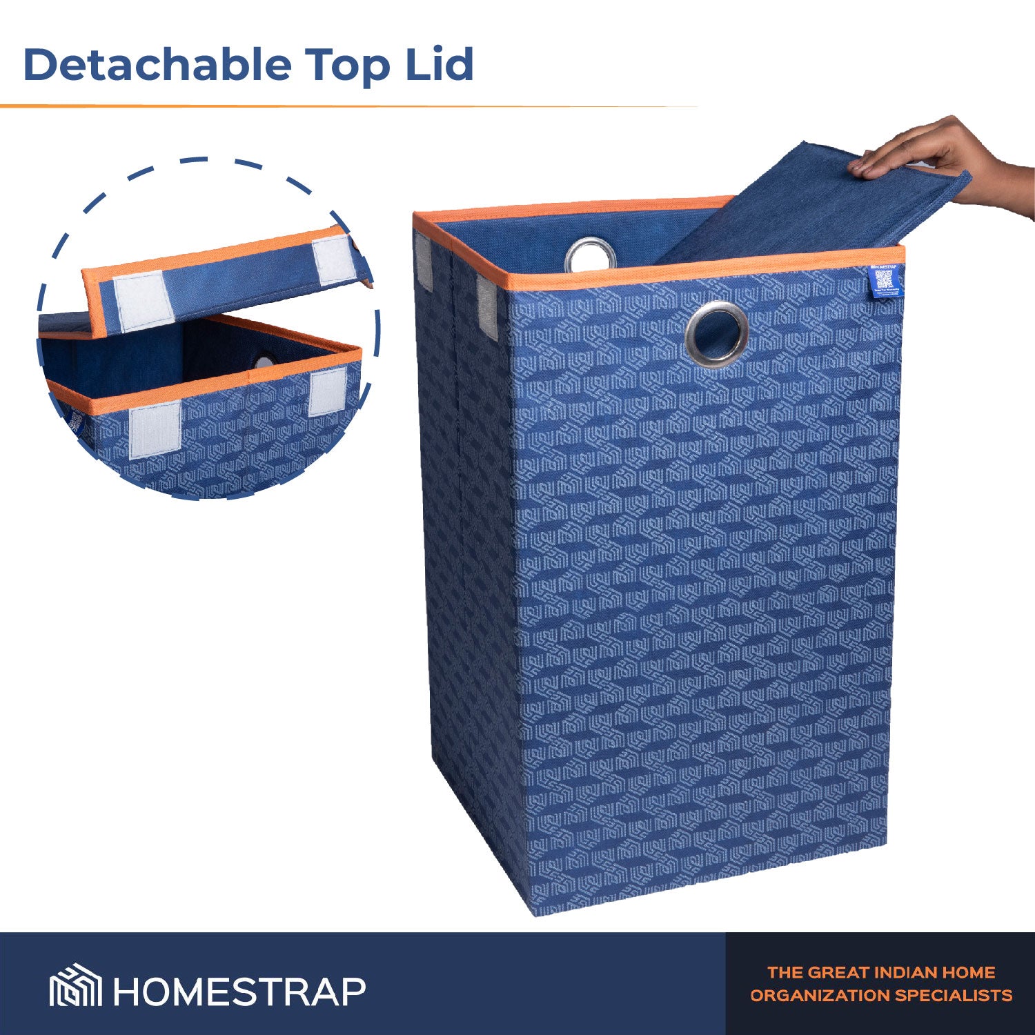 Laundry Basket with Lid Closure | Foldable