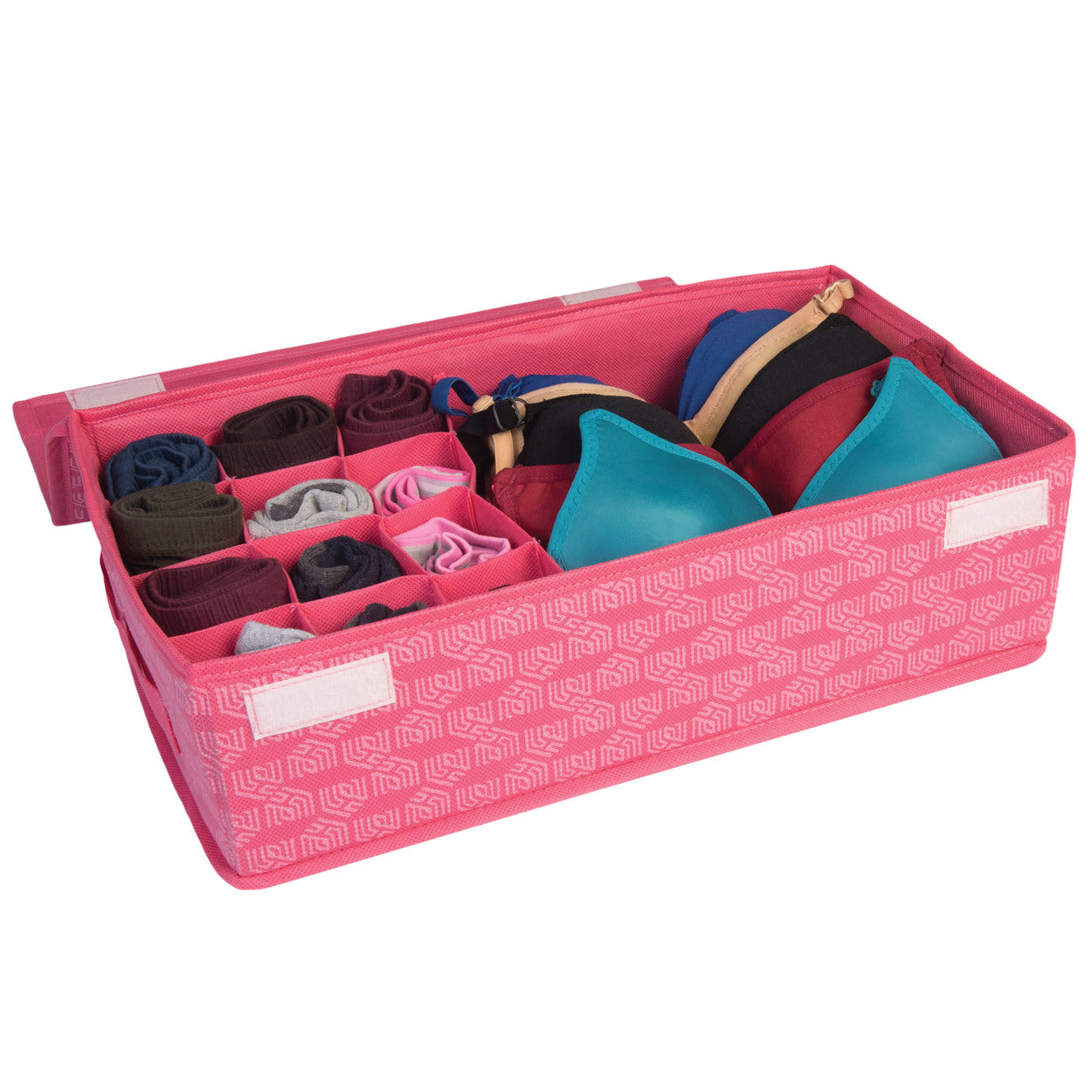 Undergarment Organizer with Lid Closure