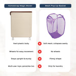 Heavy-Duty Rolling Basket - Homestrap