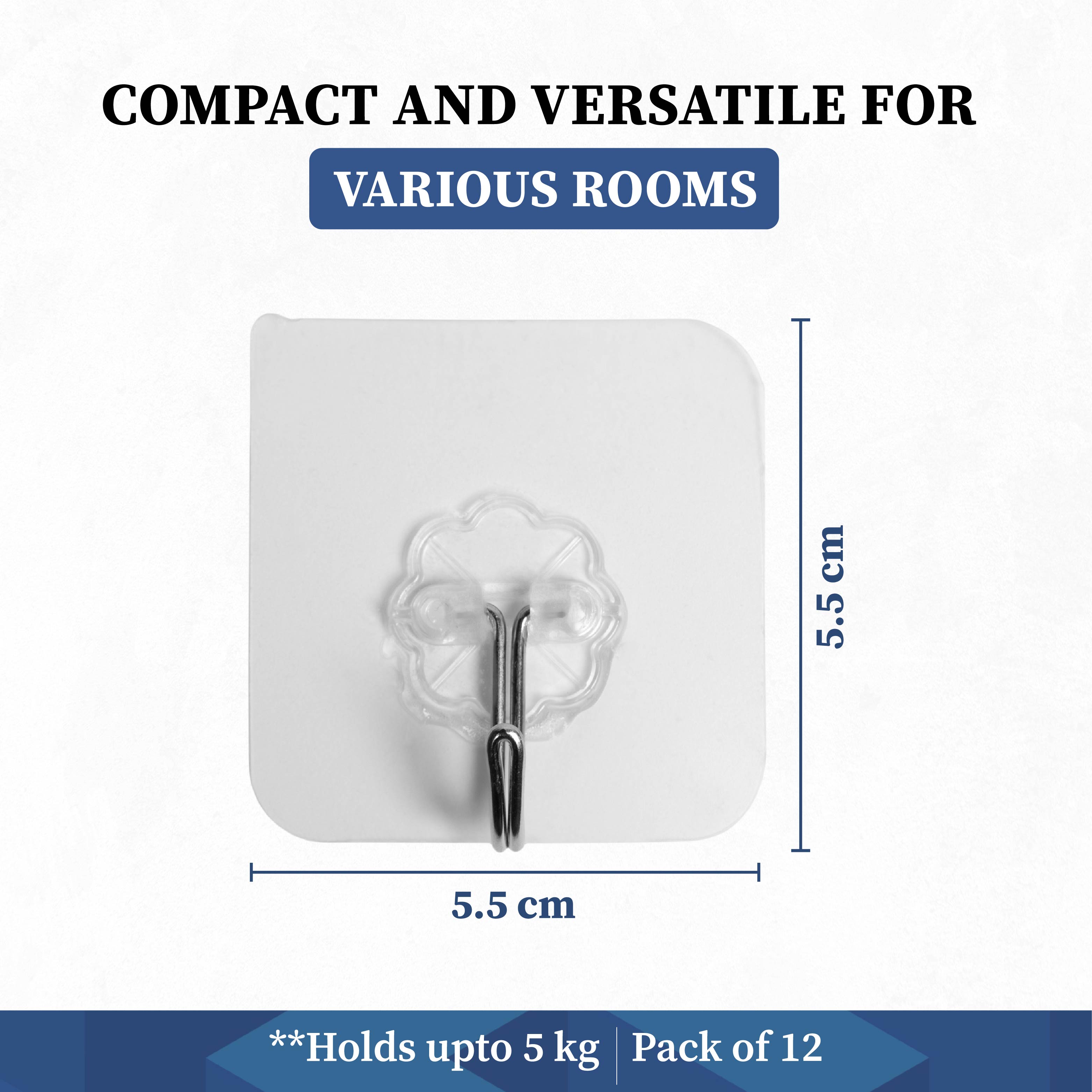 Transparent Self-Adhesive Hooks