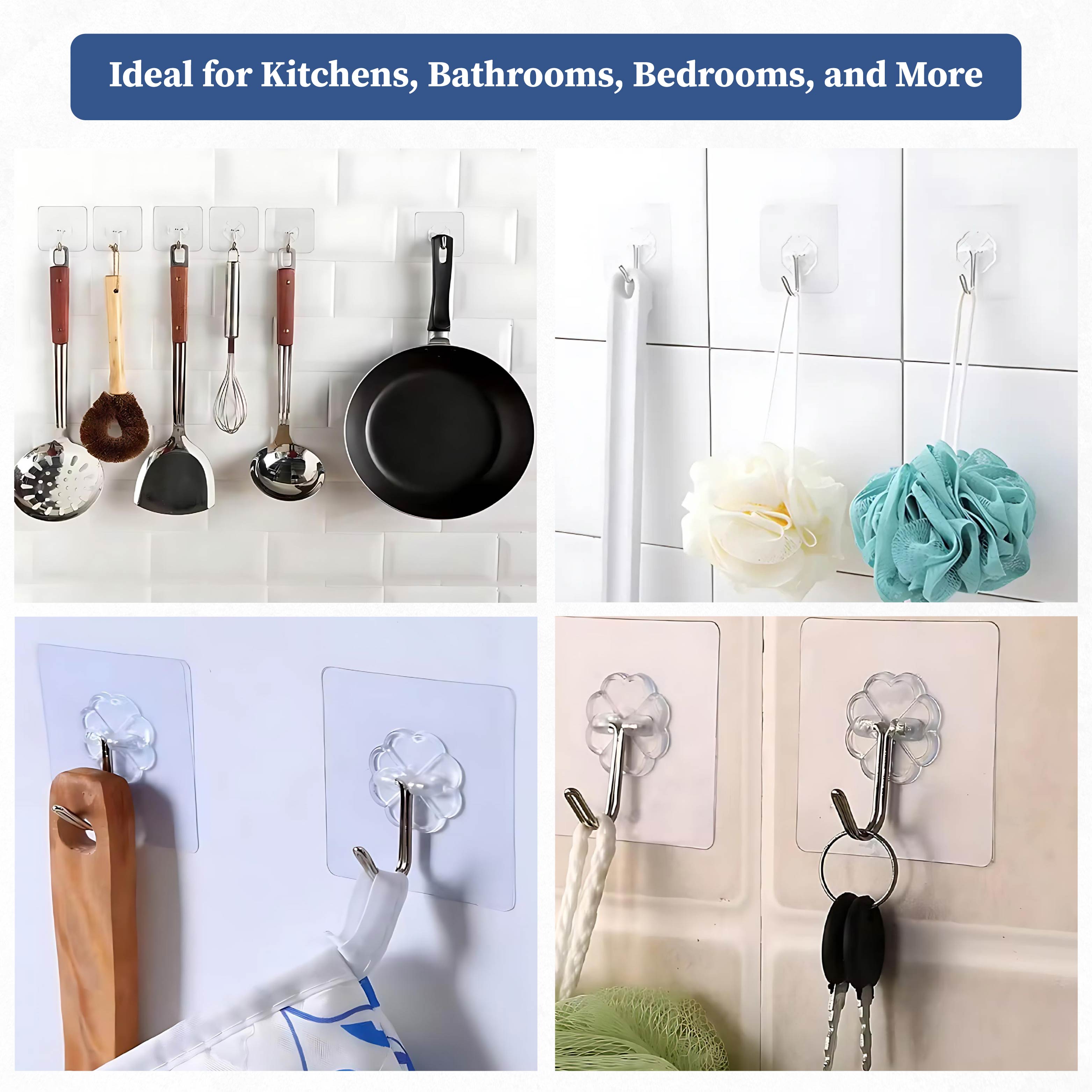 Transparent Self-Adhesive Hooks