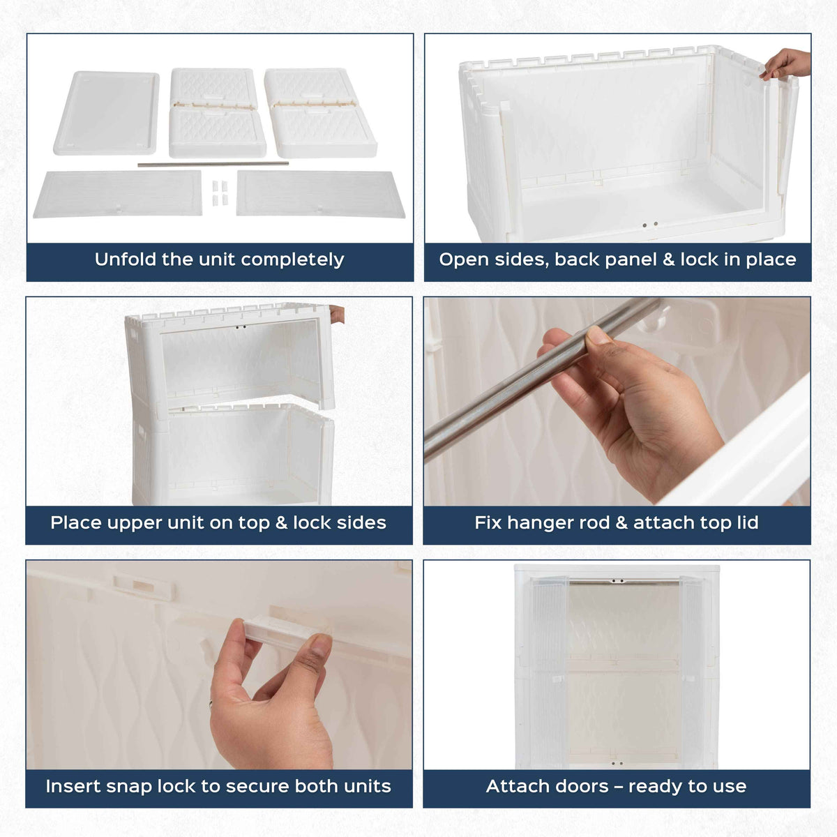 Foldable Plastic Wardrobe for Clothes