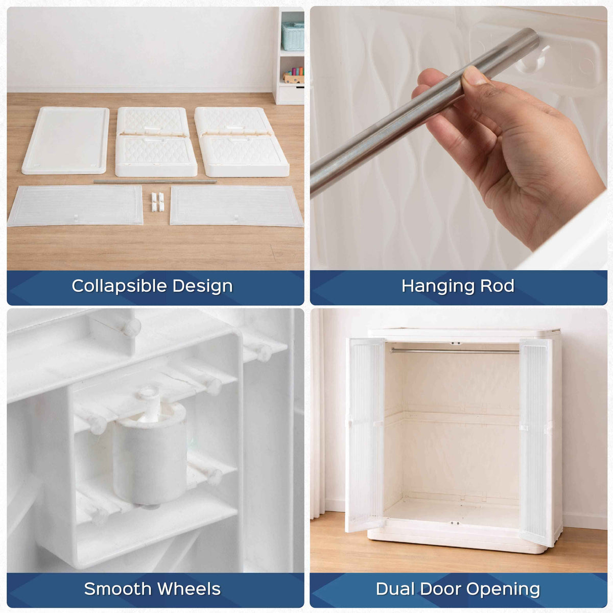 Foldable Plastic Wardrobe for Clothes