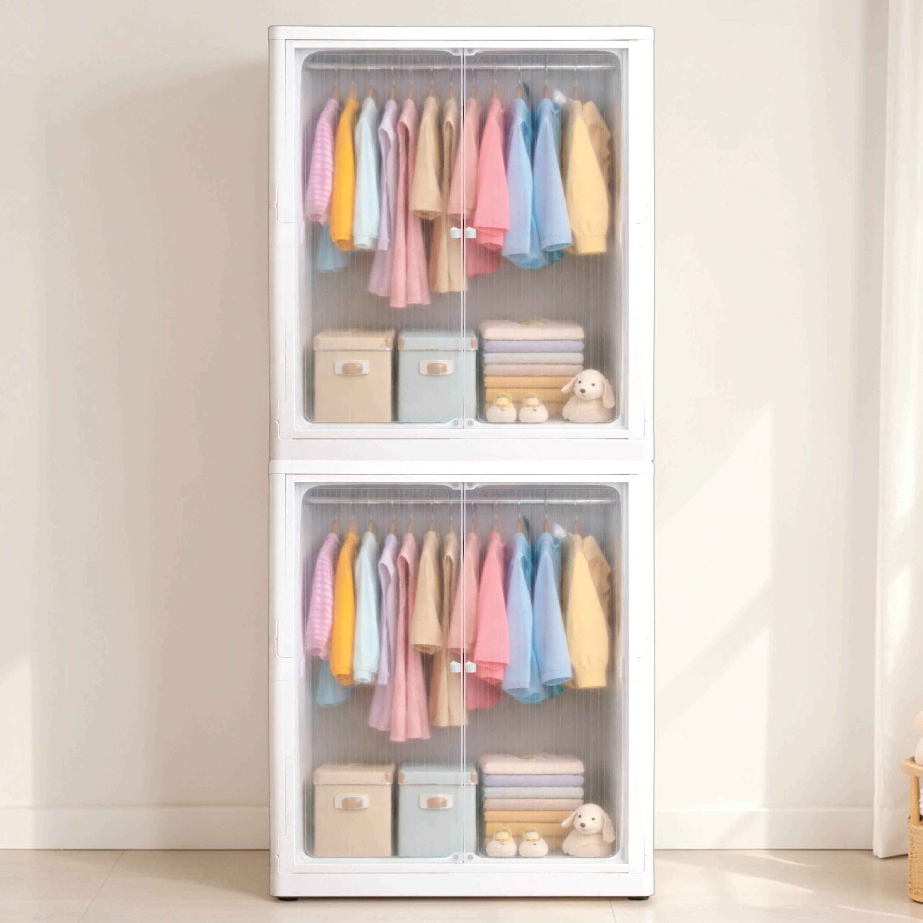Foldable Plastic Wardrobe for Clothes