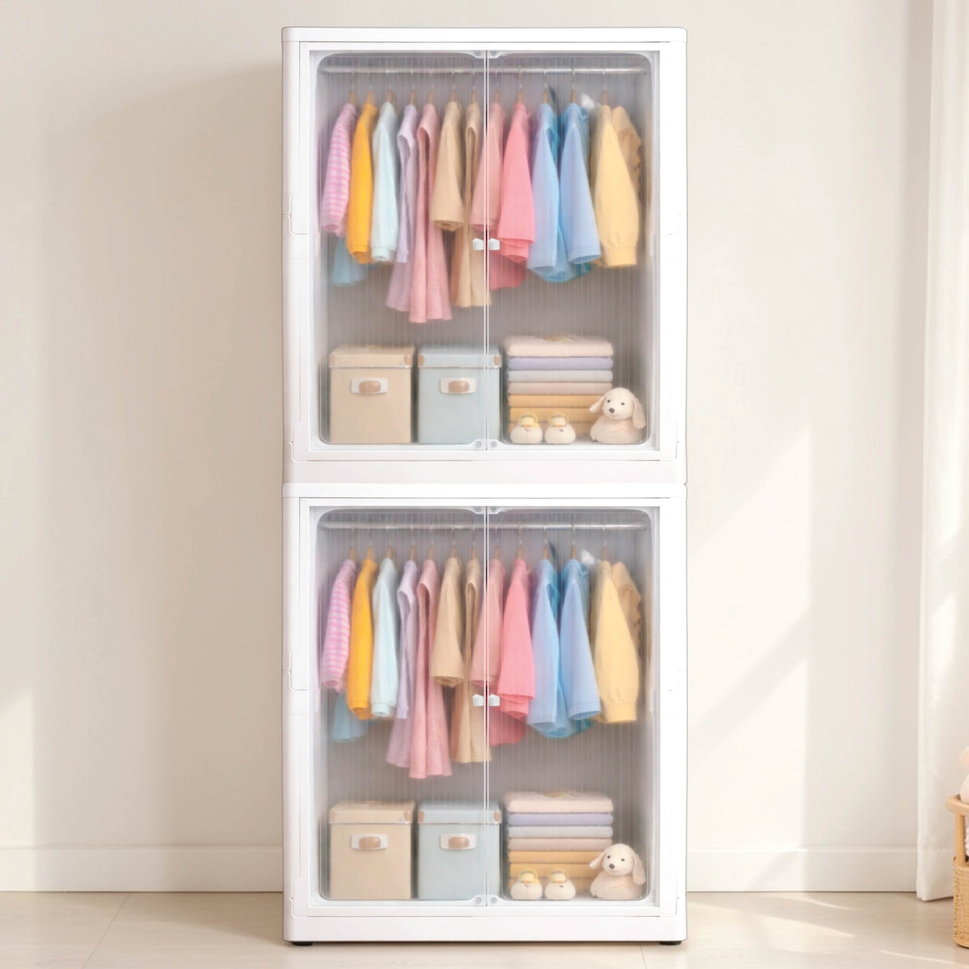 Foldable Plastic Wardrobe for Clothes