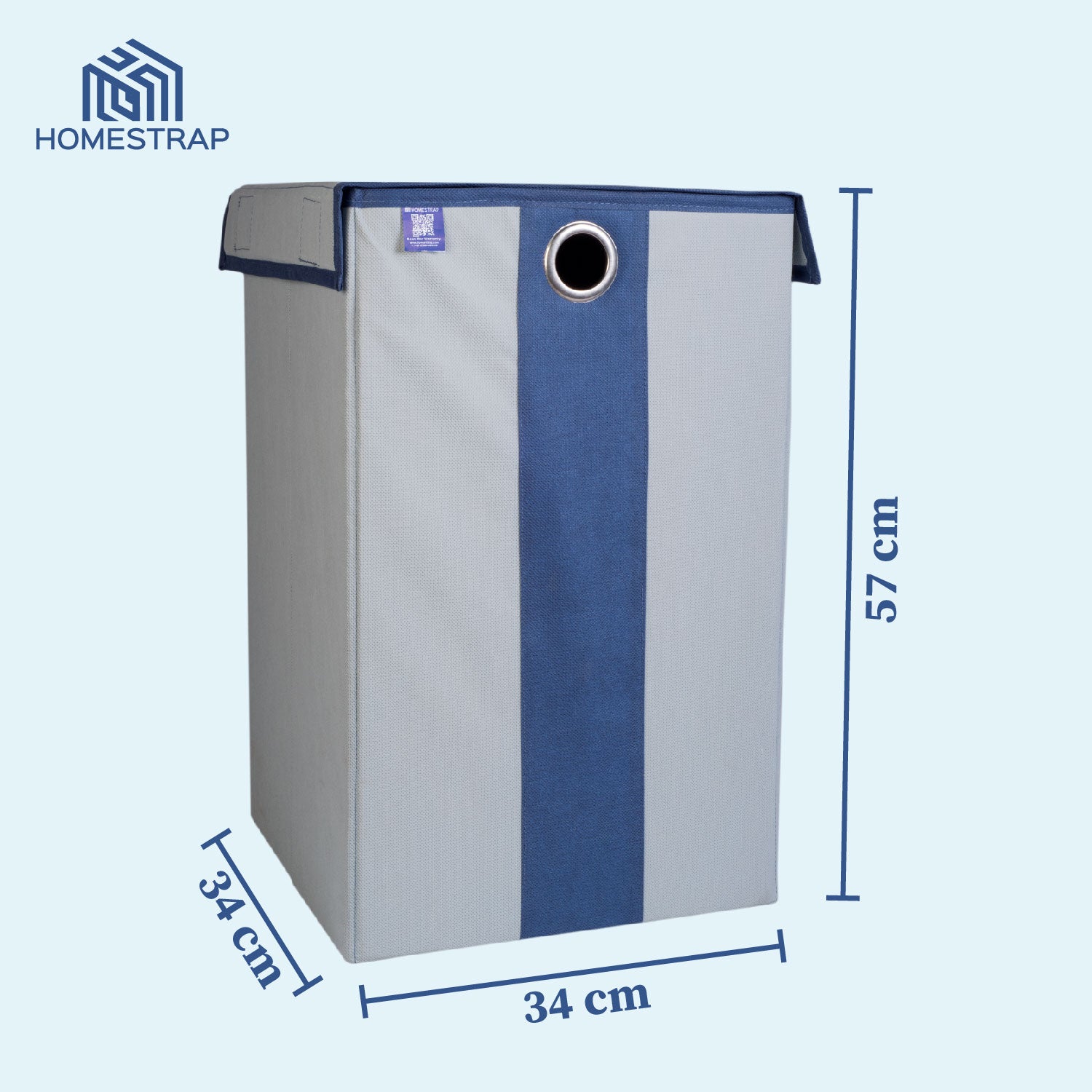 Laundry Basket with Lid Closure And Handles | Foldable | 68 Ltrs