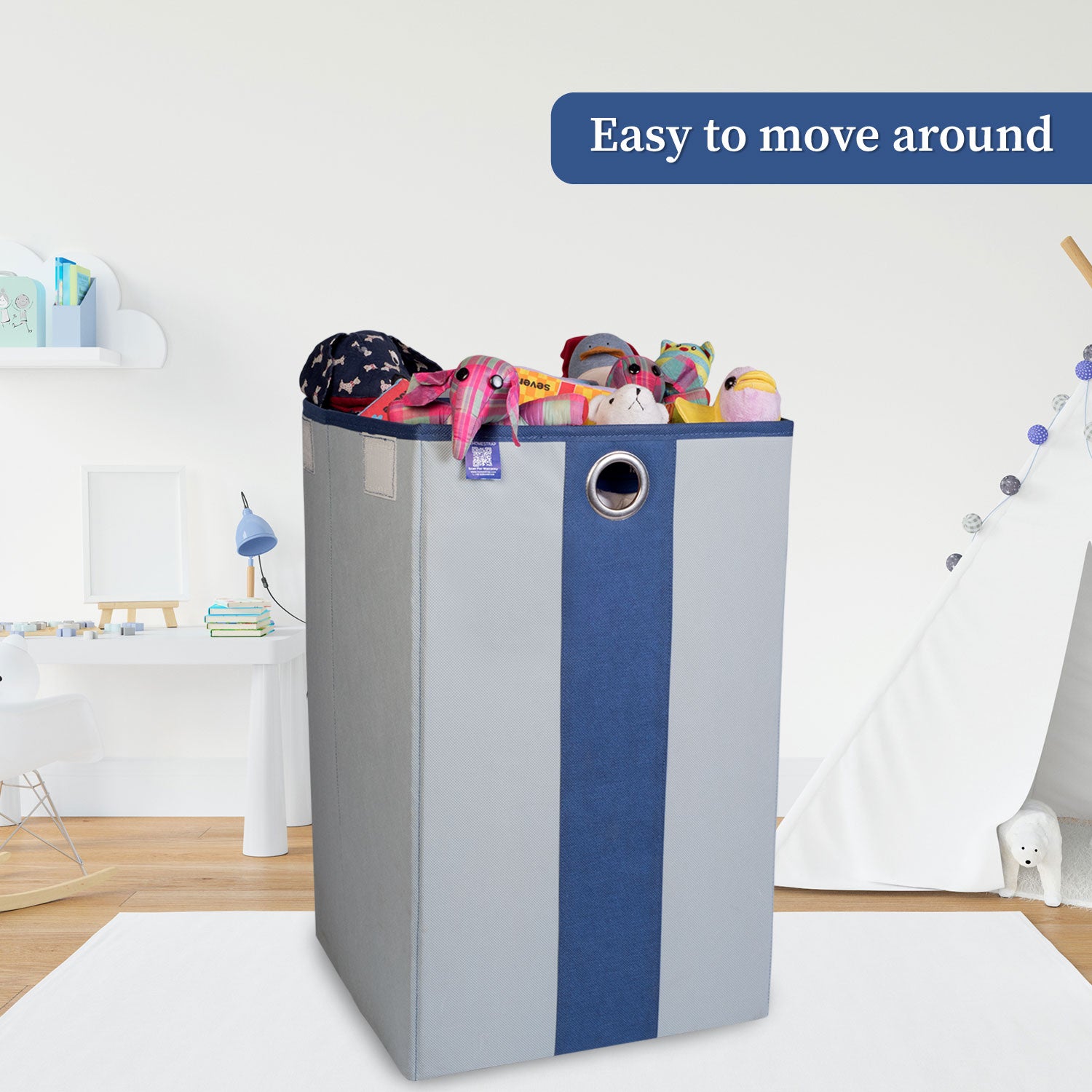 Laundry Basket with Lid Closure And Handles | Foldable | 68 Ltrs