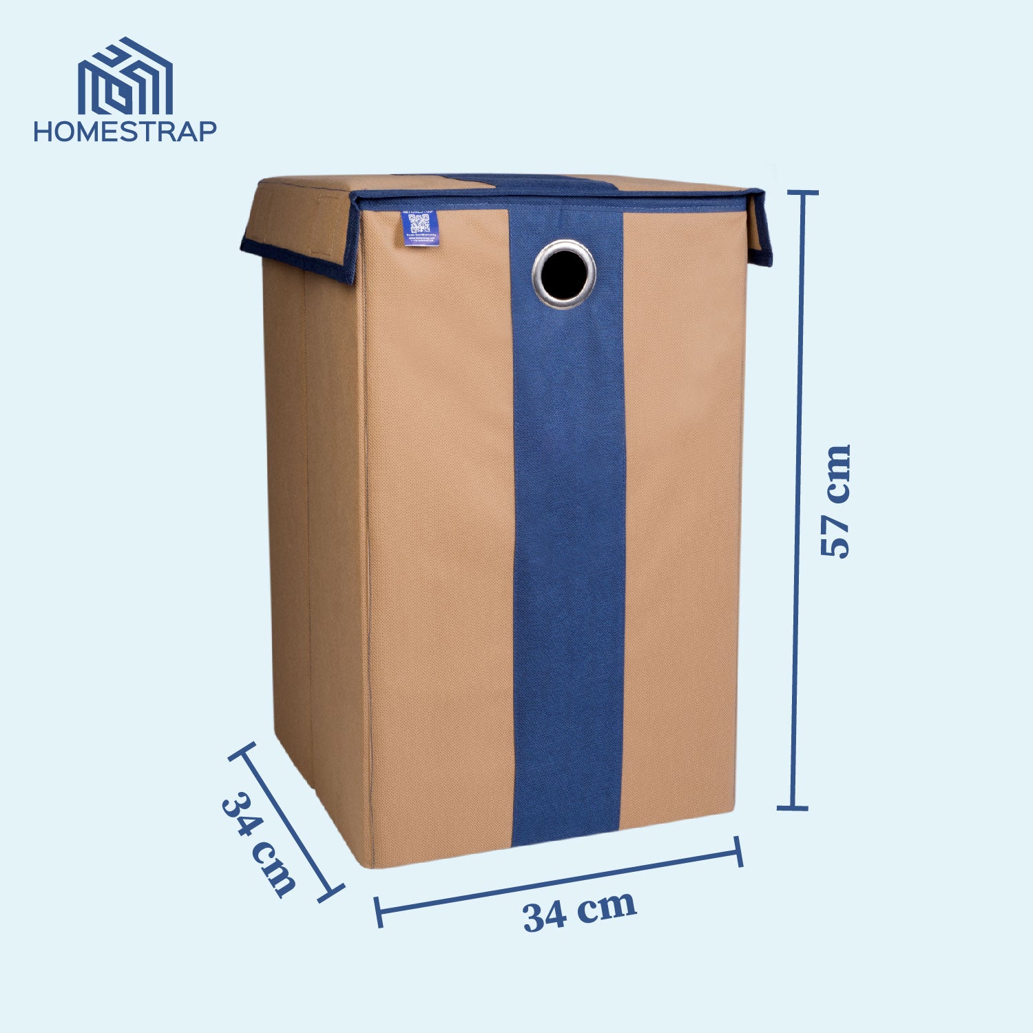 Laundry Basket with Lid Closure And Handles | Foldable | 68 Ltrs