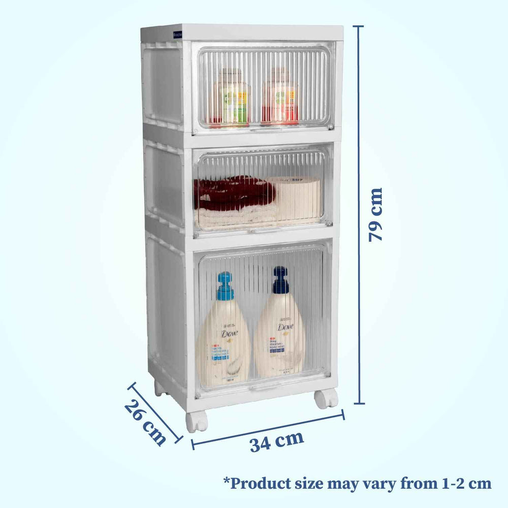 Cuboard Movable Multi Magic Cupboard | Foldable Cupboard with Wheels