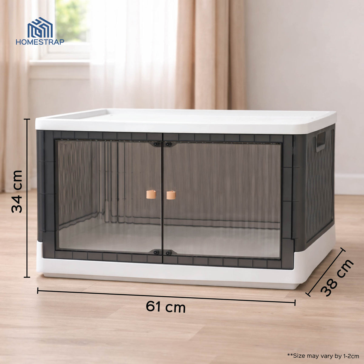 Rollin Stacker / Foldable Storage Box with Wheels (Large) - Homestrap