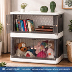 Rollin Stacker / Foldable Storage Box with Wheels (Large) - Homestrap