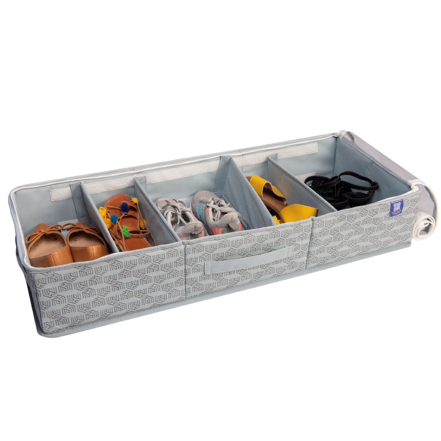 6 Section Underbed Shoe Organizer | Foldable