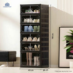 Shoe Stack Foldable Shoe Storage with Wheels