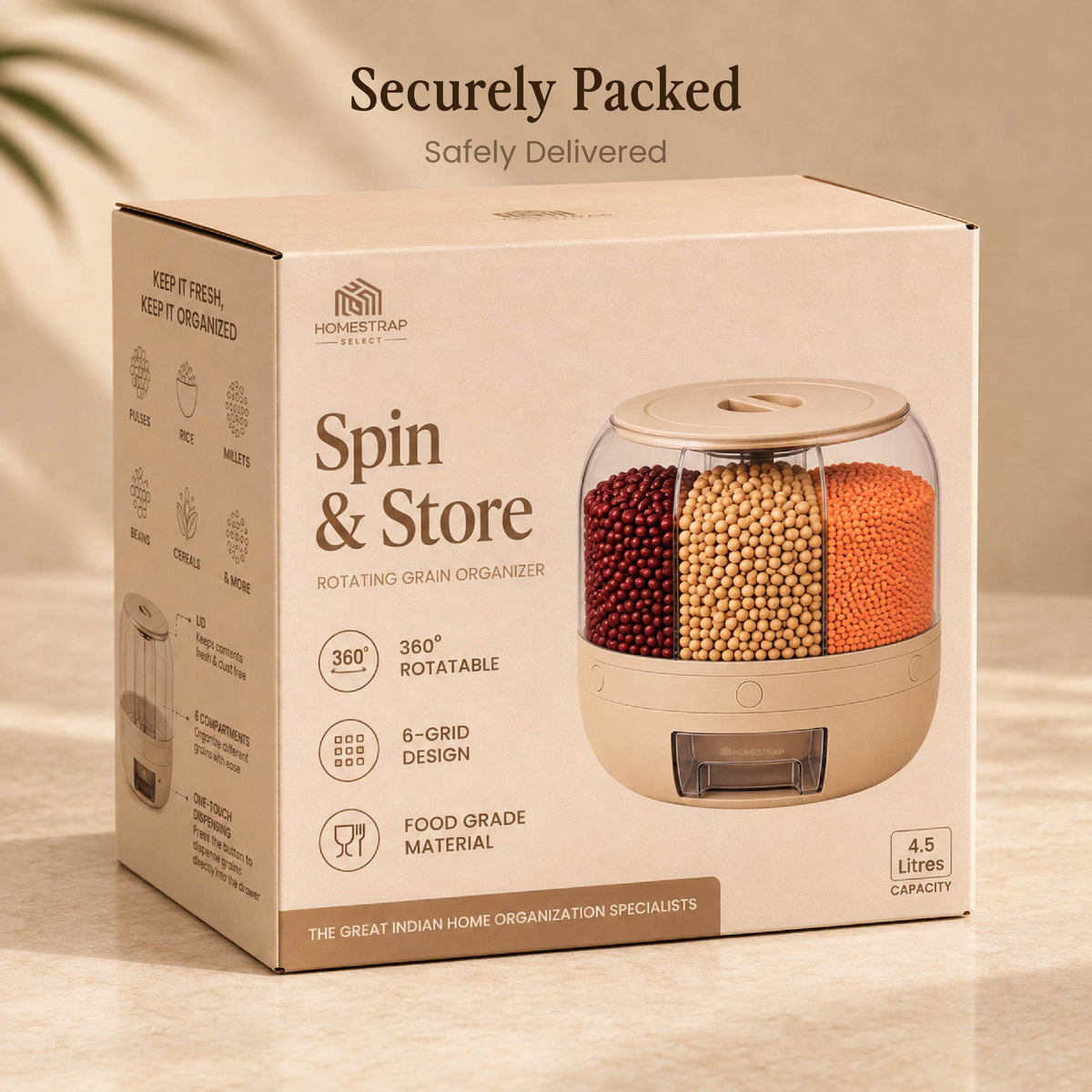 Spin & Store Grain Organizer