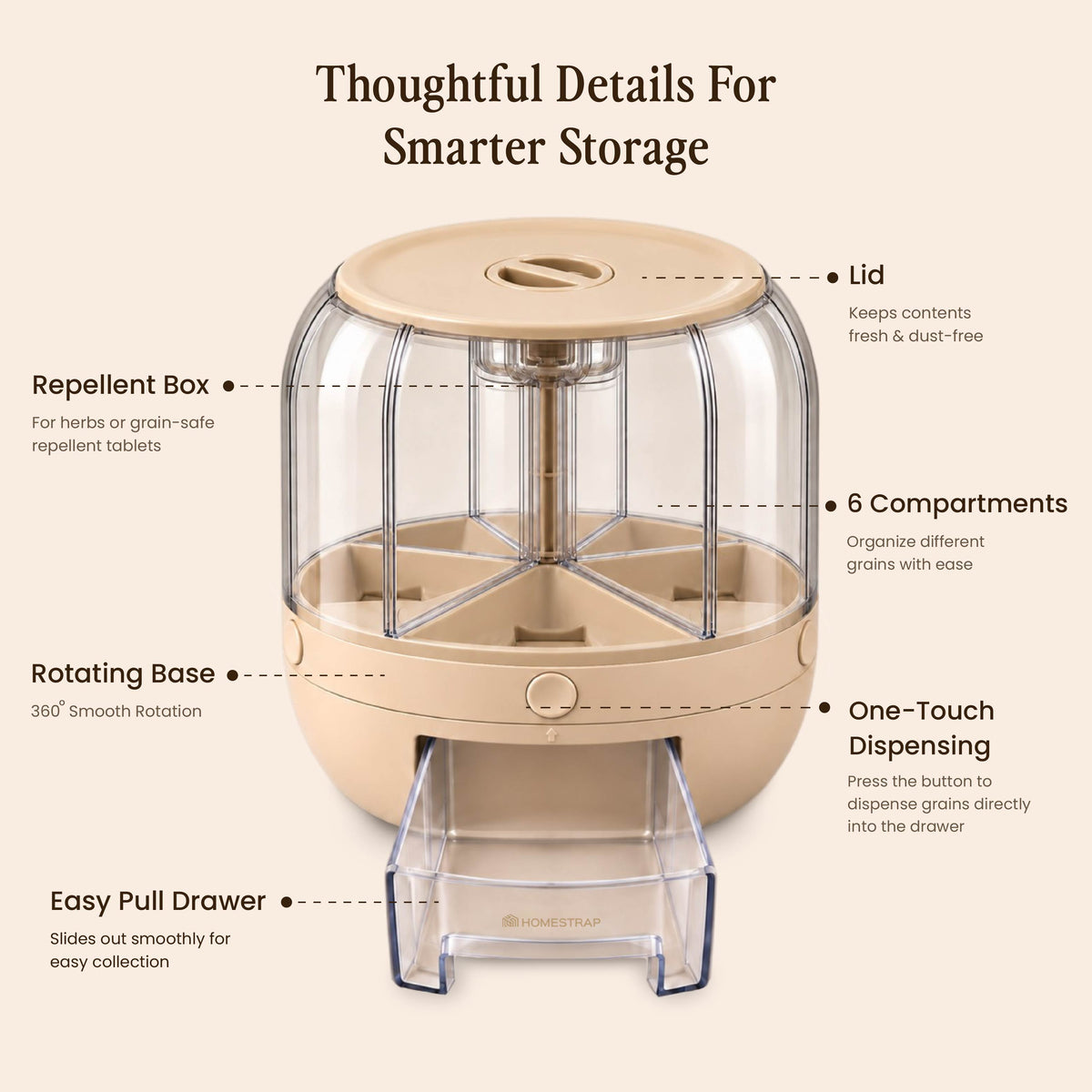 Spin & Store Grain Organizer