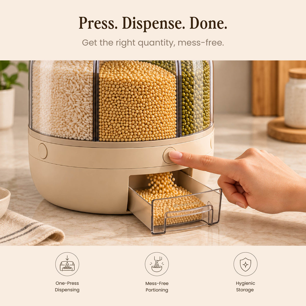 Spin & Store Grain Organizer