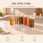 Spin & Pick – 6-Container Rotating Grain Organizer