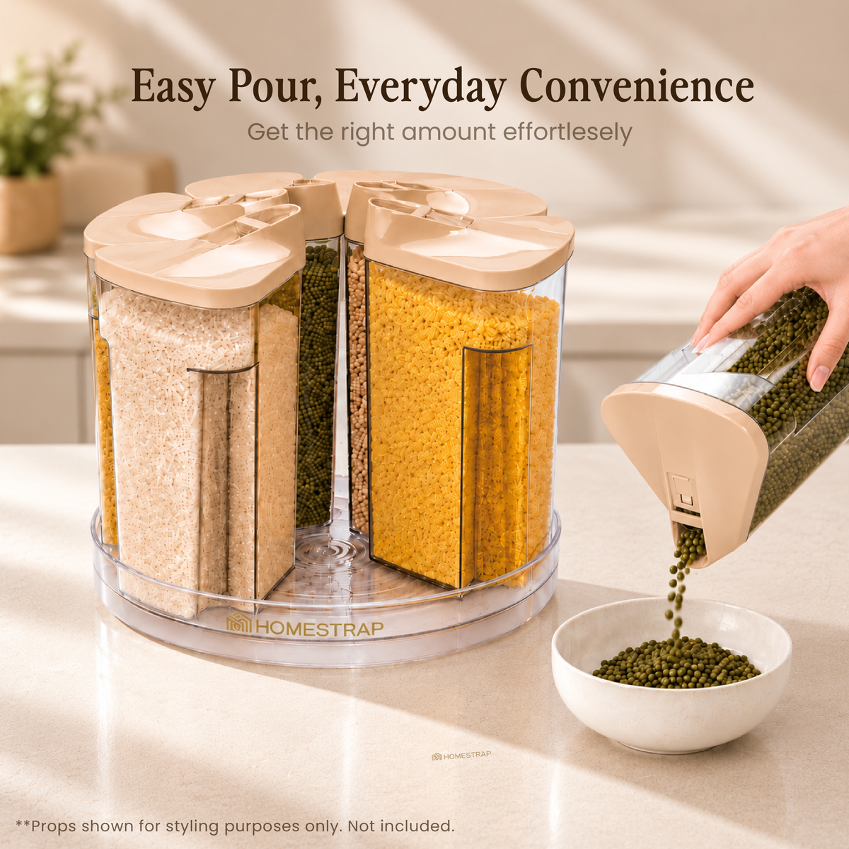 Spin & Pick – 6-Container Rotating Grain Organizer