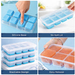 Stackable Ice Cube Tray Mould with Lid - Homestrap