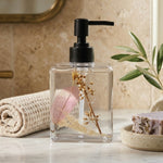 Transparent Liquid Soap Dispenser with Leaf Design - Homestrap