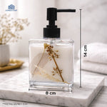 Transparent Liquid Soap Dispenser with Leaf Design - Homestrap