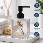 Transparent Liquid Soap Dispenser with Leaf Design - Homestrap