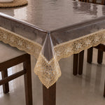 Transparent PVC Table Cover with Lace Border - Homestrap