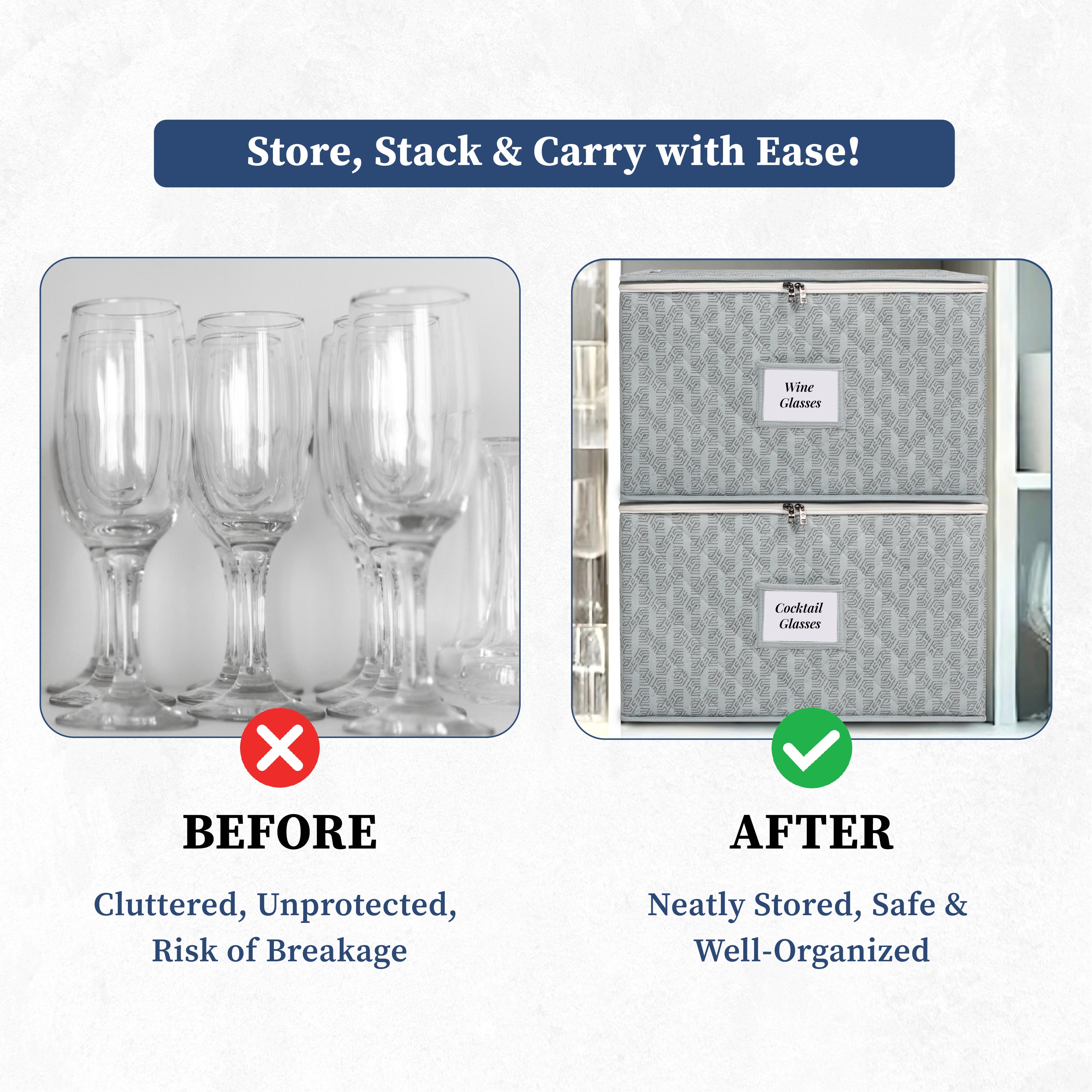 Non-Woven Wine Glass & Stemware Organizer