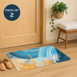 Abstract Print Anti Skid Doormat Set of 2