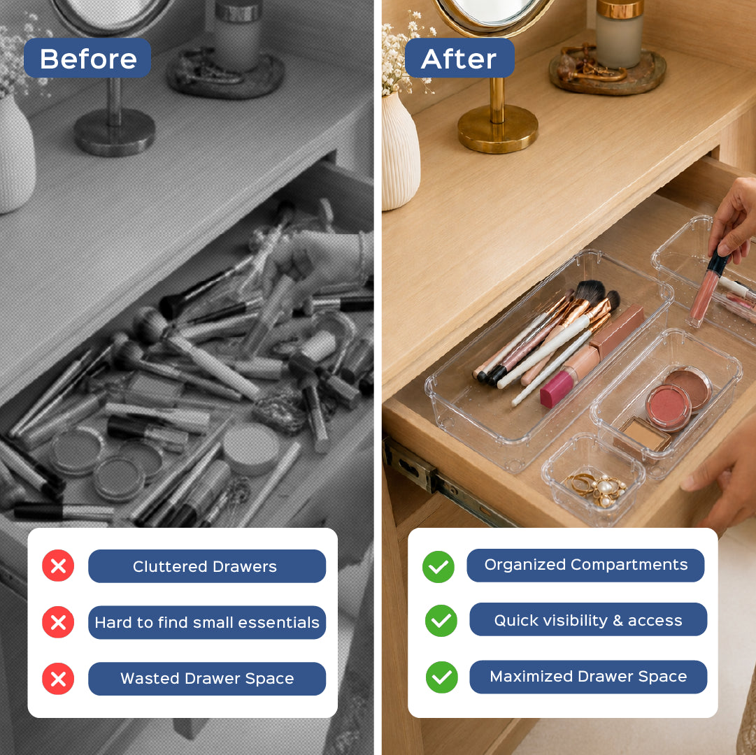 Acrylic Drawer Organizer Set of 20 - Homestrap