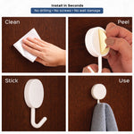 Round Self Adhesive 2 Wall Hooks|Set of 2 - Homestrap