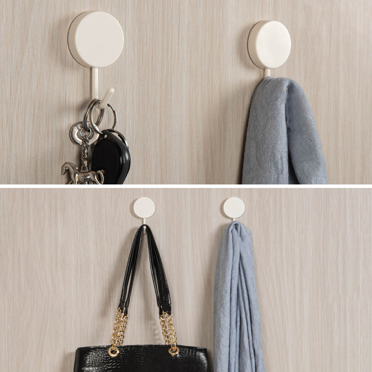 Round Self Adhesive 2 Wall Hooks|Set of 2 - Homestrap