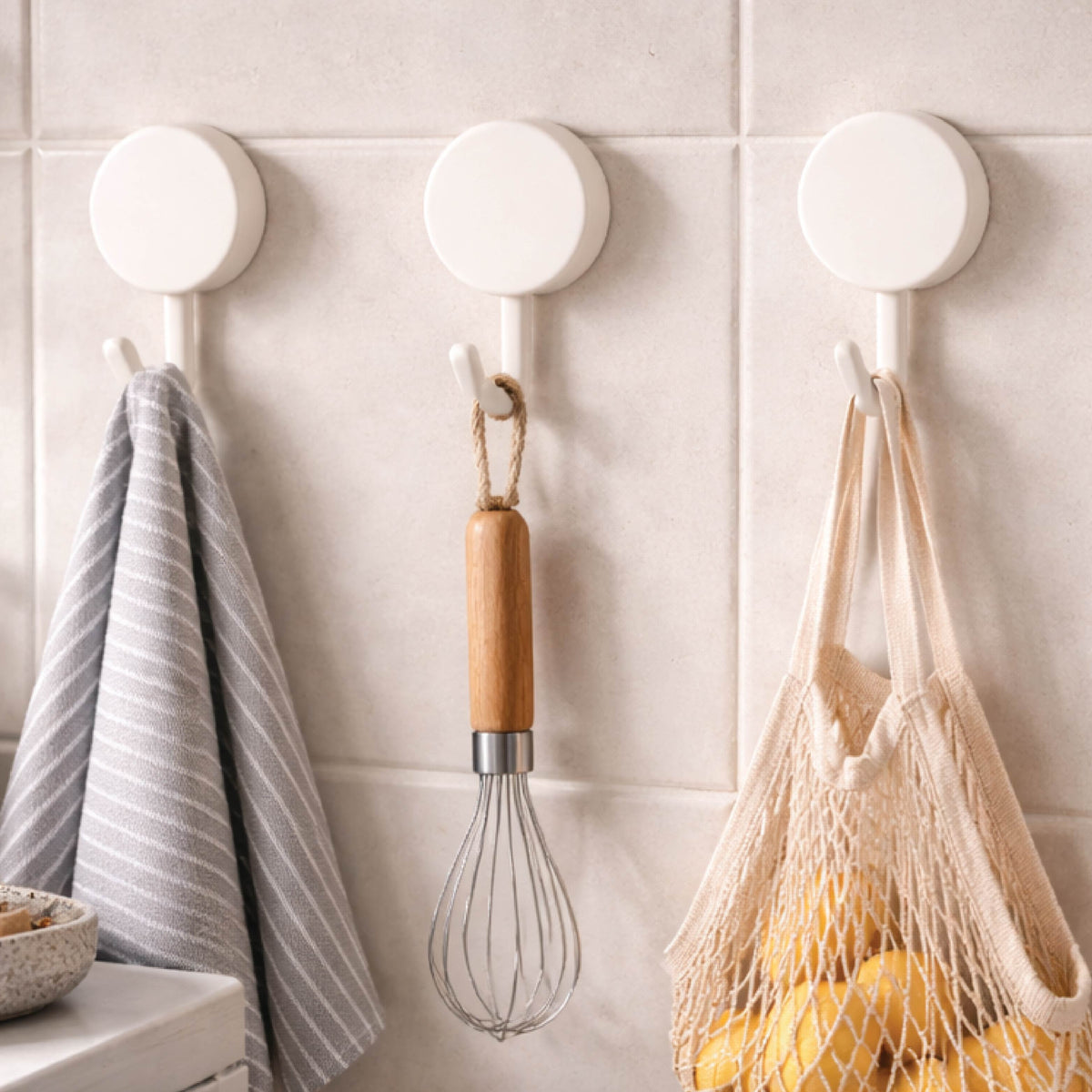 Round Self Adhesive 2 Wall Hooks|Set of 2 - Homestrap